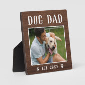 Rustic Personalized Dog Dad Photo Fotoplaat (Voorkant)