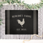 Rustic Personalized Farmhouse Rooster Deurmat
