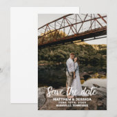 Rustic Personalized Lake Wedding Save the Date (Voorkant / Achterkant)