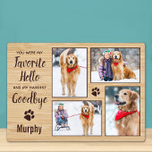 Rustic Personalized Pet Memorial Photo Collage Fotoplaat