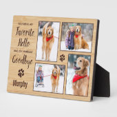 Rustic Personalized Pet Memorial Photo Collage Fotoplaat (Zijkant)
