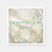 Rustic Personalized Wedding Napkins Servetten (Voorkant)