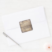 Rustic Personalized Wood Flourish Wedding Sticker (Envelop)
