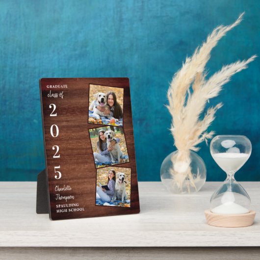 Rustic Persoonlijk Afstuderen Afstuderen Foto Fotoplaat (Zijkant)