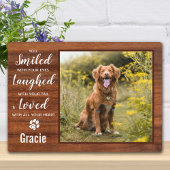 Rustic Persoonlijk Keepasje Dog Pet Memorial Fotoplaat
