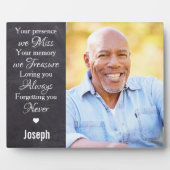 Rustic Persoonlijk Loving Memory Memorial Fotoplaat (Voorkant)
