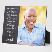 Rustic Persoonlijk Loving Memory Memorial Fotoplaat (Zijkant)