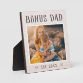 Rustic Persoonlijke Bonus Pap Stepfather Foto Fotoplaat (Voorkant)