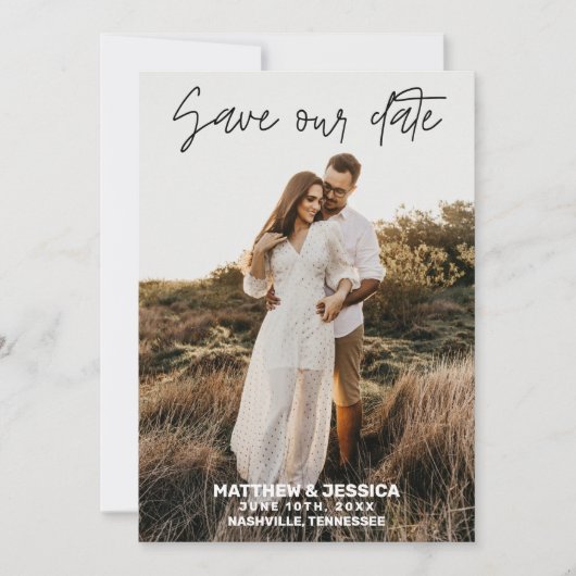 Rustic Persoonlijke bruiloft sparen de Datum Save The Date (Voorkant)