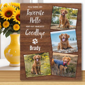 Rustic Persoonlijke foto Collage Pet Memorial Fotoplaat