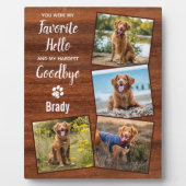 Rustic Persoonlijke foto Collage Pet Memorial Fotoplaat (Voorkant)