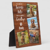 Rustic Persoonlijke foto Collage Pet Memorial Fotoplaat (Zijkant)