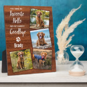 Rustic Persoonlijke foto Collage Pet Memorial Fotoplaat (Zijkant)