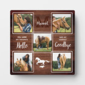 Rustic Persoonlijke foto Pet Horse Memorial Fotoplaat (Voorkant)