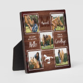 Rustic Persoonlijke foto Pet Horse Memorial Fotoplaat (Voorkant)