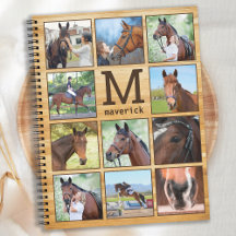 Rustic Persoonlijke foto van Horse Monogram Collag