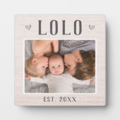 Rustic Persoonlijke foto van Lolo Grandpa Fotoplaat (Voorkant)