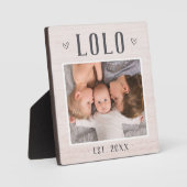 Rustic Persoonlijke foto van Lolo Grandpa Fotoplaat (Voorkant)