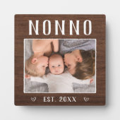 Rustic Persoonlijke foto van Nonno Grandpa Fotoplaat (Voorkant)