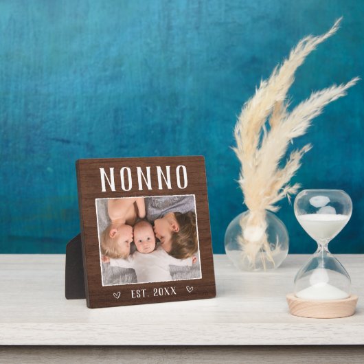 Rustic Persoonlijke foto van Nonno Grandpa Fotoplaat (Insitu)