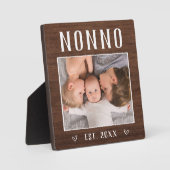 Rustic Persoonlijke foto van Nonno Grandpa Fotoplaat (Voorkant)