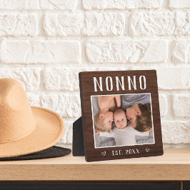 Rustic Persoonlijke foto van Nonno Grandpa Fotoplaat