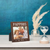 Rustic persoonlijke foto van Pappous Grandpa Fotoplaat (Insitu)