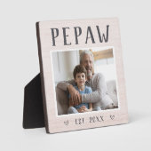 Rustic Persoonlijke foto van Pepaw Grandpa Fotoplaat (Voorkant)