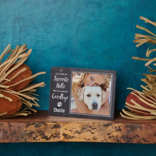 Rustic Persoonlijke foto van Pet Fotoplaat (Zijkant)