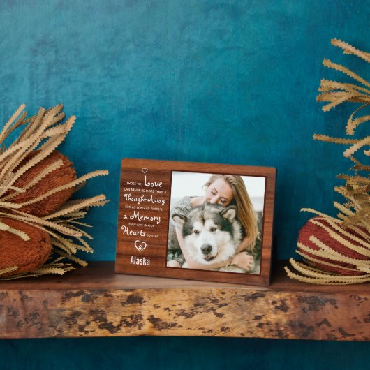 Rustic Persoonlijke foto van Pet Fotoplaat (Zijkant)