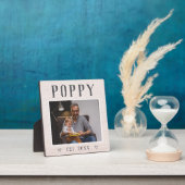 Rustic Persoonlijke foto van Poppy Grandpa Fotoplaat (Insitu)