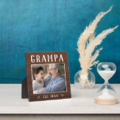 Rustic Persoonlijke Grampa Grandpa Foto Fotoplaat (Insitu)