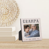 Rustic Persoonlijke Grampa Grandpa Foto Fotoplaat