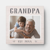 Rustic Persoonlijke opa foto Fotoplaat (Voorkant)