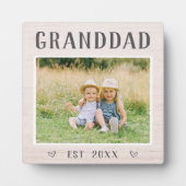 Rustic Persoonlijke opa foto Fotoplaat (Voorkant)