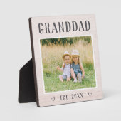 Rustic Persoonlijke opa foto Fotoplaat (Voorkant)