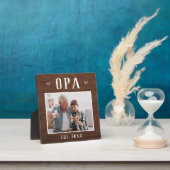 Rustic Persoonlijke Opa Grandpa Foto Fotoplaat (Insitu)