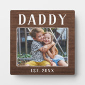 Rustic Persoonlijke pappa Foto Fotoplaat (Voorkant)