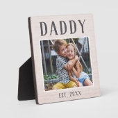 Rustic Persoonlijke pappa Foto Fotoplaat (Voorkant)