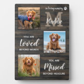 Rustic Pet Dog Memorial 3 Foto Fotoplaat (voorkant)