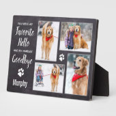 Rustic Pet Dog Memorial Keepomwille Photo Collage Fotoplaat (Zijkant)