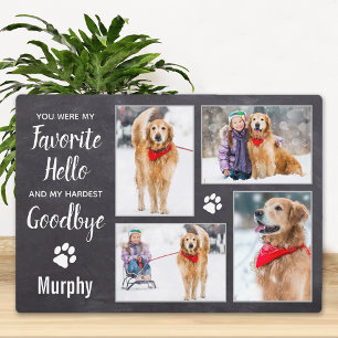 Rustic Pet Dog Memorial Keepomwille Photo Collage Fotoplaat