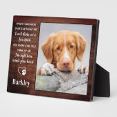 Rustic Pet Dog Memorial Personalized Herdenking Fotoplaat (Zijkant)