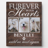 Rustic Pet Dog Memorial Photo Keepomwille Plaque Fotoplaat (Voorkant)