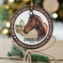 Rustic Pet Horse Loss | Paardse foto Memorial Keramisch Ornament