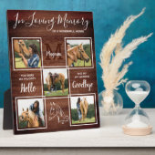 Rustic Pet Horse Persoonlijke foto Fotoplaat (Zijkant)