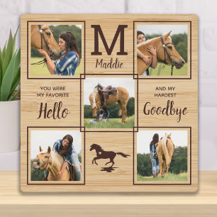 Rustic Pet Horse Persoonlijke Memorial 5 Foto Fotoplaat