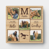 Rustic Pet Horse Persoonlijke Memorial 5 Foto Fotoplaat (Voorkant)