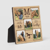 Rustic Pet Horse Persoonlijke Memorial 5 Foto Fotoplaat (Voorkant)