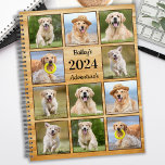 Rustic Pet Journal Puppy Dog Photo Collage Planner<br><div class="desc">Aangepaste kalender voor de fotocollage voor je beste vriend. Houd al uw afspraken voor honden, of het nu gaat om veterinaire bezoeken, puppy play datums, hondengrooming of training allemaal georganiseerd, elk huisdier verdient een gepersonaliseerde pet fotoplanner! Onze foto-ontwerper heeft 11 foto's die u kunt personaliseren, benoemen en tekst. Het ontwerp...</div>